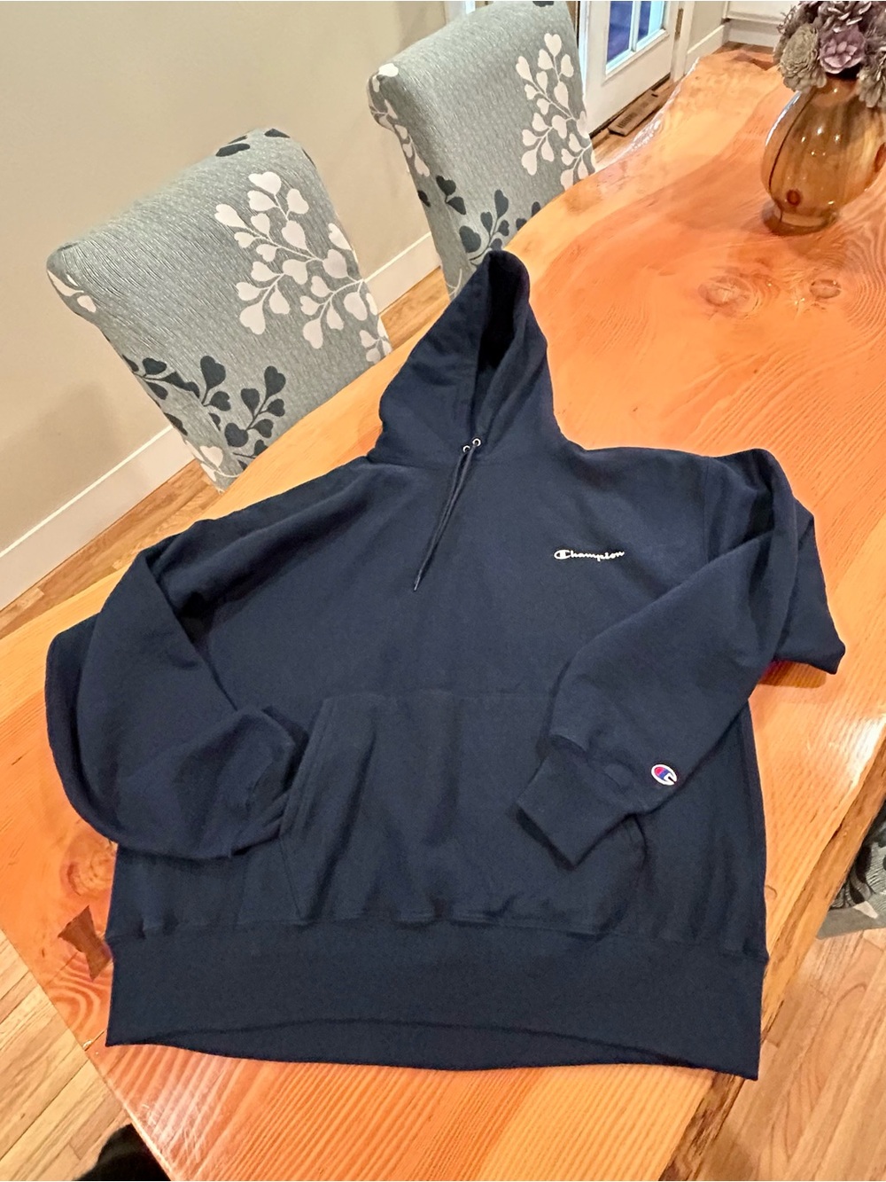 Champion Men’s Navy Hoodie Sweatshirt